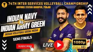 Semifinal’s 🏆 Indian Navy Vs Army Green | Set - 1 | Inter Services Volleyball Championship - 2024