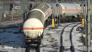 Ablaufberg Rangierbahnhof Halle Saale 1 V90 DB Wagen sortieren Eisenbahn 1-2026 4k Marshalling Yard