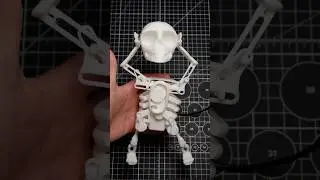 3D Printed motorized dancing skeleton