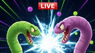 Worms Zone.io Live Stream 🔴🐍 | Eating Everything 🍔🍎 | Non-Stop Fun 🎮😂