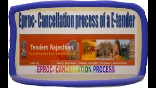 EPROC CANCEL Process  #eprocurement  #etender #etendering #eproc #tender #tendering #etender #rajkaj