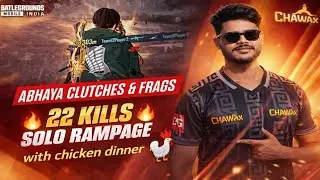 FIRST TIME 22 KILLS 😱🔥 | Solo Chicken Dinner | Insane Solo Clutch | BGMI #ig__abhaya#vairal