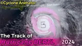 The track of Hurricane Beryl (2024) v2
