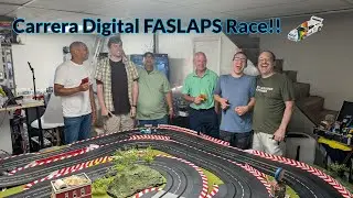 Гонки на цифровых игровых автоматах Carrera в масштабе 1:24 с использованием FASLAPS!!