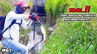 Mancing Gabus Di Parit Kecil Gak Nyangka Ada Yang Sebesar Ini || Mancing Casting Gabus