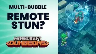 Remote Multi-Stun Enemies using Bubble Bow & Ricochet | Minecraft Dungeons Hidden Depths DLC