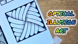 Easy Geometric Pattern Drawing| Optical Illusion Line Art Step by Step #GeometricArt#OpticalIllusion
