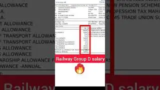 Railway group D salary slip 2024 !! #motivation #railway #ssc