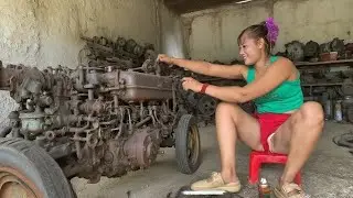 Talented 18-Year-Old Genius Girl Repairs and Rebuilds a Motorcycle Engine by Fixing the Cam Chain