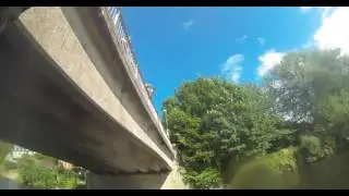Wild swimming - Backflips off Glasbury Bridge