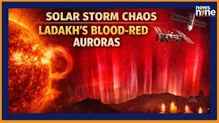 Ladakh Sky Turns Blood-Red: Rare Solar Storm Sparks Global Internet Blackout Fears