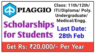 Piaggio Scholarship 2020-21 for All Students | Scholarship Portal | Scholarship Online
