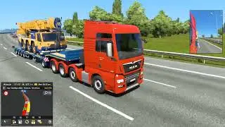 Trasporting Big Heavy Weight Mobile Crane | Big Mobile Crane 1185km Long Rount Trasporting | Ets 2