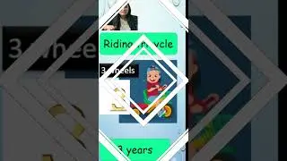 Riding tricycle , Gross Motor Developmental Milestone For Medical entrance NEET PG