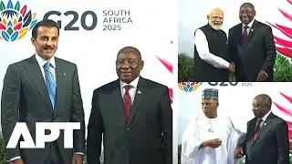 WATCH: India&rsquo;s PM Modi & Qatar&rsquo;s Emir Sheikh Tamim Arrive for G20 Africa Summit | APT