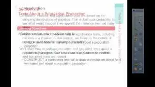 9.2.1 Significance Testing With One Sample Proportions (Part 1)
