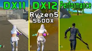 Fortnite Dx11 vs Dx12 vs Performance Mode (alpha) | ryzen5 5600x & GTX 1050Ti | Low Settings 1080p