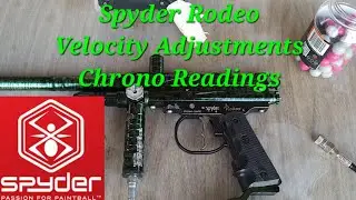 Spyder Rodeo Old paintball marker STBB Chrono Readings and Velocity adjustment