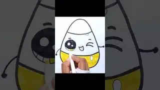 How to Draw Candy Corn😍😘🌈 Easy Drawing and Coloring for Kids & Toddlers