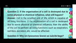 If the organisation of a cell is destroyed due to some physical or chemical influence, what will ...