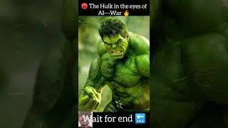 The Hulk in the eyes of AI---War Marvel ! science fiction movie #spiderman #ironman #shorts