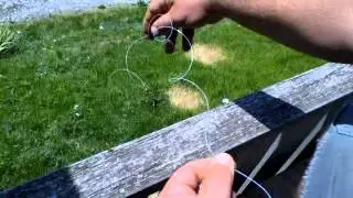 Spinning a furled leader.