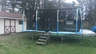 Flipping on new trampoline