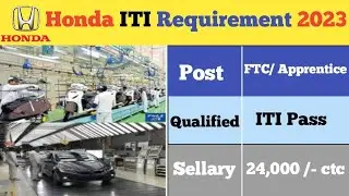 Honda Car ITI Jobs Recruitment | Campus Placement 2023 | Honda car Latest job #honda_car_campus