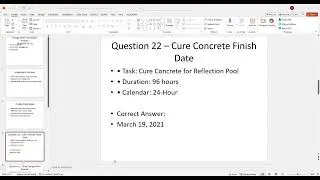 Change Order Time Impact Analysis &ndash; Questions 22&ndash;25