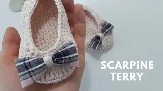 scarpine uncinetto bimba 2 anni Terry per destrorsi