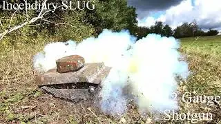 22lr 9mm 12g RC Tank Armor Test: BEST HITS COMPILATION shooting penetration steel metal DIY Homemade
