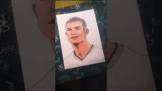 Cristiano Ronaldo🏀 Drawing👉🗨️ Colour 😱#shortsviral #cristianoronaldo #football #artist #shorts #art