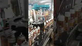 Automatic Cap Feeder and pressing  Machine For Aerosol Can #aerosol #pressingmachine #feeder