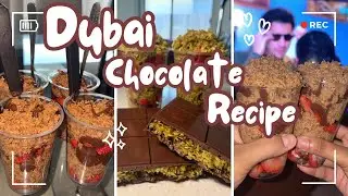 Viral Dubai Chocolate Bar & Strawberry Cups Recipe| Make Kataifi Pastry at Home From Scratch