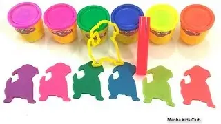 Play-Doh Creations for kids Learn Colors and Numbers with Play Dough Surprise Toys Dog Molds