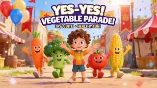 Veggie Parade with Bini! | Healthy Eating Song for Kids #kidssongs #zoombinikids #toddlersongs 