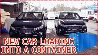 New Cars Loading into Container for shipping (2cars)