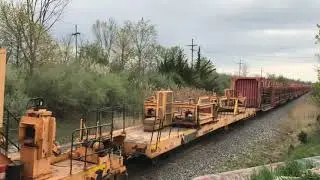 CN welded rail train passing through Lapeer, MI