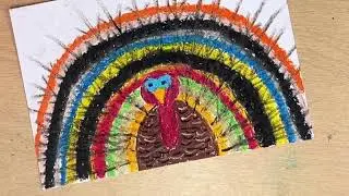 Oil Pastel Turkey and Coffee Sleeves