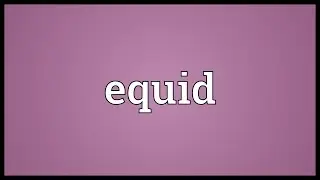Equid Meaning