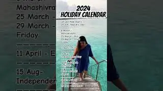 Holiday Calendar | 2024 Holiday Calendar | 2024 Festival Dates #shorts #calendar #2024 #holidays