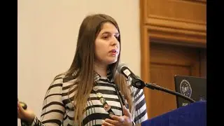 Pranvera Hyseni's tears up while speaking at Spacefest, 2017.