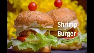 Shrimp Burger | Prawn Burger | Easy Shrimp Burger Recipe | Crispy Shrimp Burger | KitchenScoop