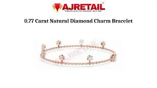0.77 CT Natural Diamond Charm Bracelet