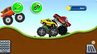 Monster Trucks Game| Yellow Taxi Monster | 8