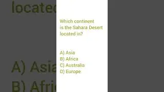 Which continent is the Sahara Desert located in?#quiz#learning#worldfacts#interestingfacts#education