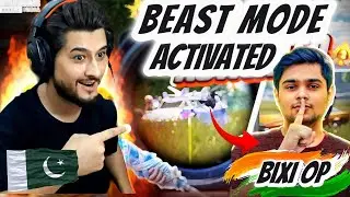 BIXI OP BEAST MODE ACTIVATED 🔥CONQUEROR LOBBY | PAKISTANI REACTION ON INDIA PLAYER #reaction