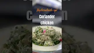 Coriander chicken (Hyderabadi spl) #cookwithchefmasaroor #food #indianrecipe #ytshorts #streetfood