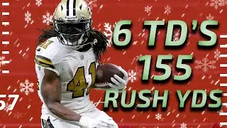 Alvin Kamara's CRAZY 6 Touchdown, 56.2 Fantasy Point Performance Christmas Day | Fantasy Trowback