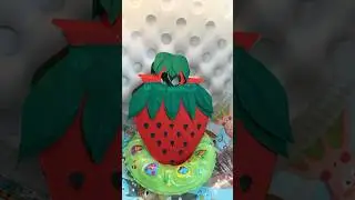 Strawberry costume, fancy dress competition, diy strawberry costume,￼ ￼ diy fruit costume at home￼